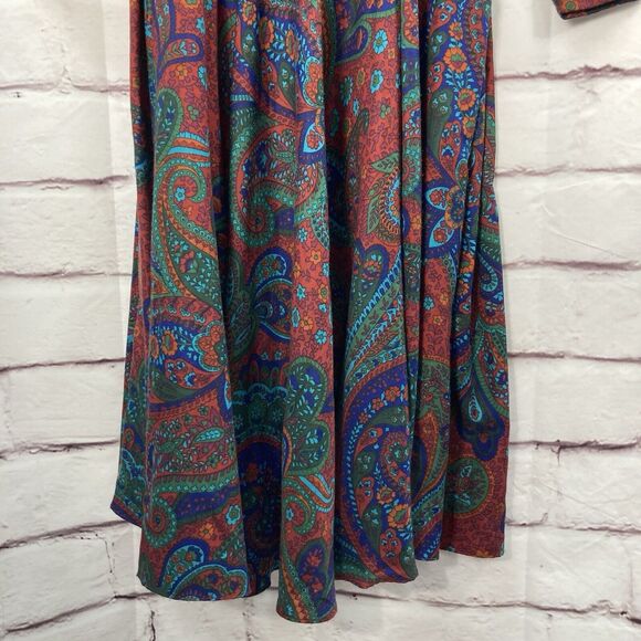 Vintage Joan Sparks Elizabeth Barrett Dress Women's SZ 10 Paisley Long Modest - Picture 6 of 12